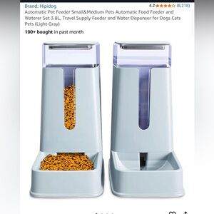 Automatic food and water pet feeders NEW WHITE